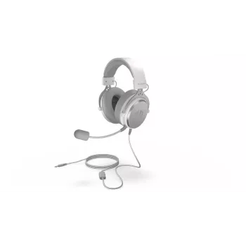 Kabelgebundenes binaurales Headset ENDORFY VIRO Plus USB Onyx White — 5,3 cm Treiber, 20–20000 Hz, 98 dB, 32 Ω, abnehmbares Boom-Mikrofon, 2,9 m Kabel