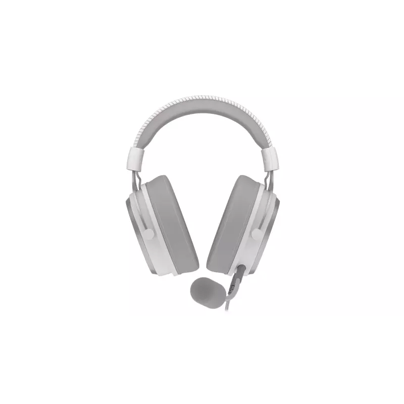 Kabelgebundenes binaurales Headset ENDORFY VIRO Plus USB Onyx White — 5,3 cm Treiber, 20–20000 Hz, 98 dB, 32 Ω, abnehmbares Boom-Mikrofon, 2,9 m Kabel
