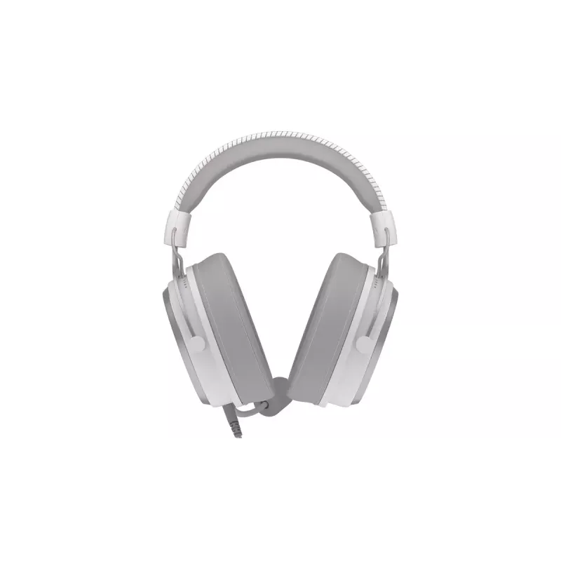 Kabelgebundenes binaurales Headset ENDORFY VIRO Plus USB Onyx White — 5,3 cm Treiber, 20–20000 Hz, 98 dB, 32 Ω, abnehmbares Boom-Mikrofon, 2,9 m Kabel