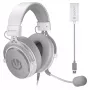 Kabelgebundenes binaurales Headset ENDORFY VIRO Plus USB Onyx White — 5,3 cm Treiber, 20–20000 Hz, 98 dB, 32 Ω, abnehmbares Boom-Mikrofon, 2,9 m Kabel