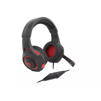 GENESIS Radon 210 Headset Kabelgebundenes Gaming-Headset mit Kopfbügel USB Type-A Schwarz, Rot