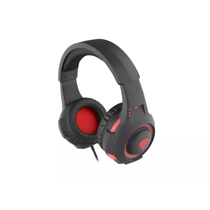 GENESIS Radon 210 Headset Kabelgebundenes Gaming-Headset mit Kopfbügel USB Type-A Schwarz, Rot