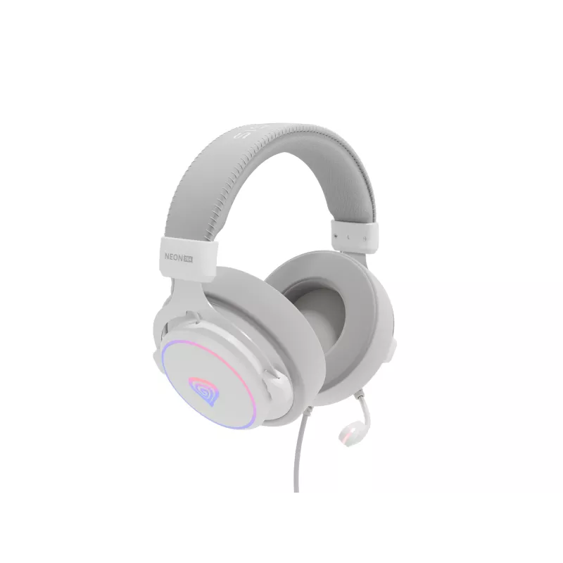 GENESIS Neon 764 Headset Kabelgebundenes Gaming-Headset mit Kopfbügel USB Typ-A Weiß