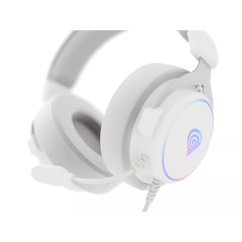 GENESIS Neon 764 Headset Kabelgebundenes Gaming-Headset mit Kopfbügel USB Typ-A Weiß