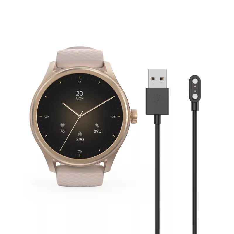 Hama Smartwatch 5010, Schlafüberwachung, Rund, Wasserdicht, 1,38 Zoll, Rose (00178616)