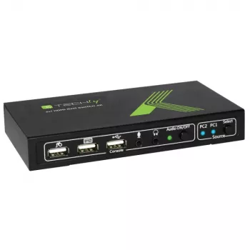 Techly 2x1 USB HDMI 4Kx2K IDATA KVM-HDMI2U KVM-Switch Schwarz