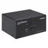 KVM Switch Manhattan 2-Port 4K HDMI USB Audio Steuerung von 2 Computern
