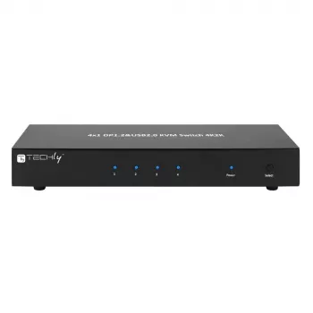Techly IDATA DP-KVM4 KVM-Switch Rack-Montage Schwarz