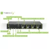 Techly IDATA DP-KVM4 KVM-Switch Rack-Montage Schwarz