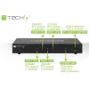 Techly IDATA DP-KVM4 KVM-Switch Rack-Montage Schwarz