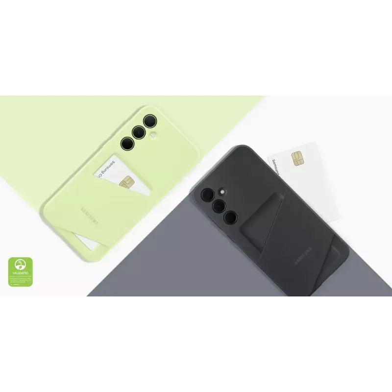 Cover phone case AVM EF-OA356 für Samsung Galaxy A35, passend für 16,8 cm (6,6 Zoll) Bildschirm, lime, 1 Kartenfach