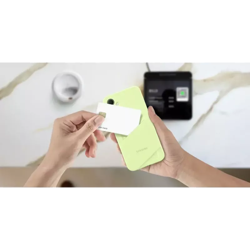 Cover phone case AVM EF-OA356 für Samsung Galaxy A35, passend für 16,8 cm (6,6 Zoll) Bildschirm, lime, 1 Kartenfach