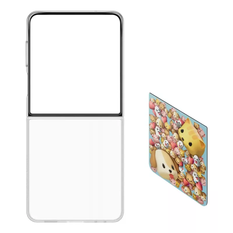 Cover Samsung Galaxy Z Flip7 Transparent Monochromatisch