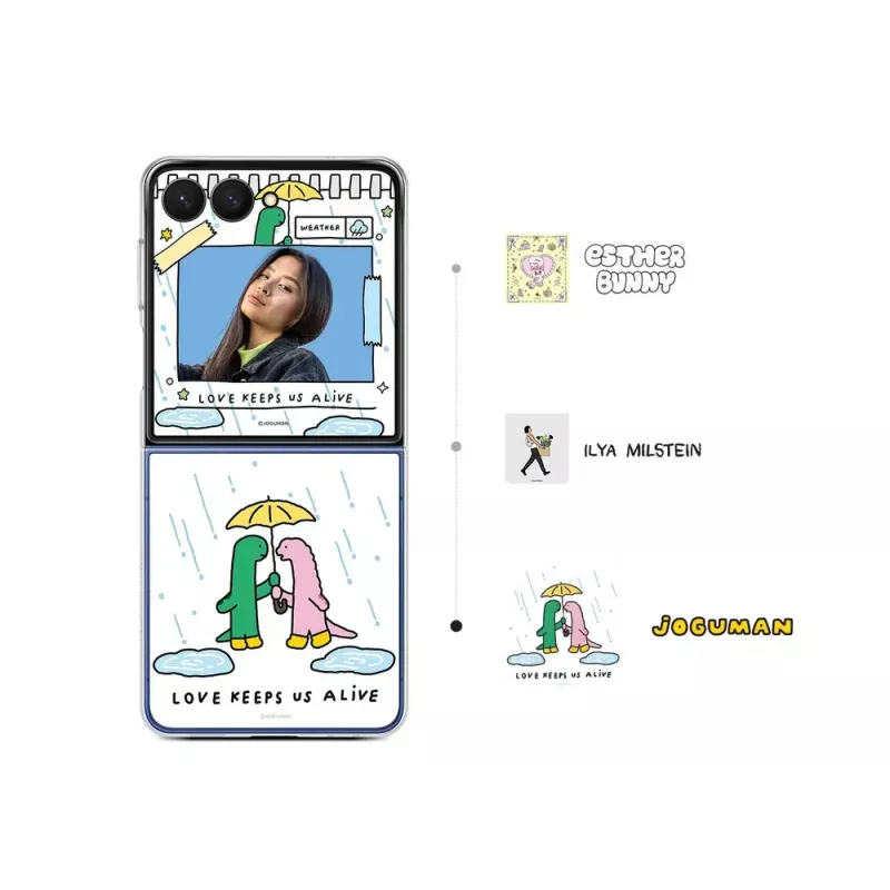 Cover Samsung Galaxy Z Flip7 Transparent Monochromatisch
