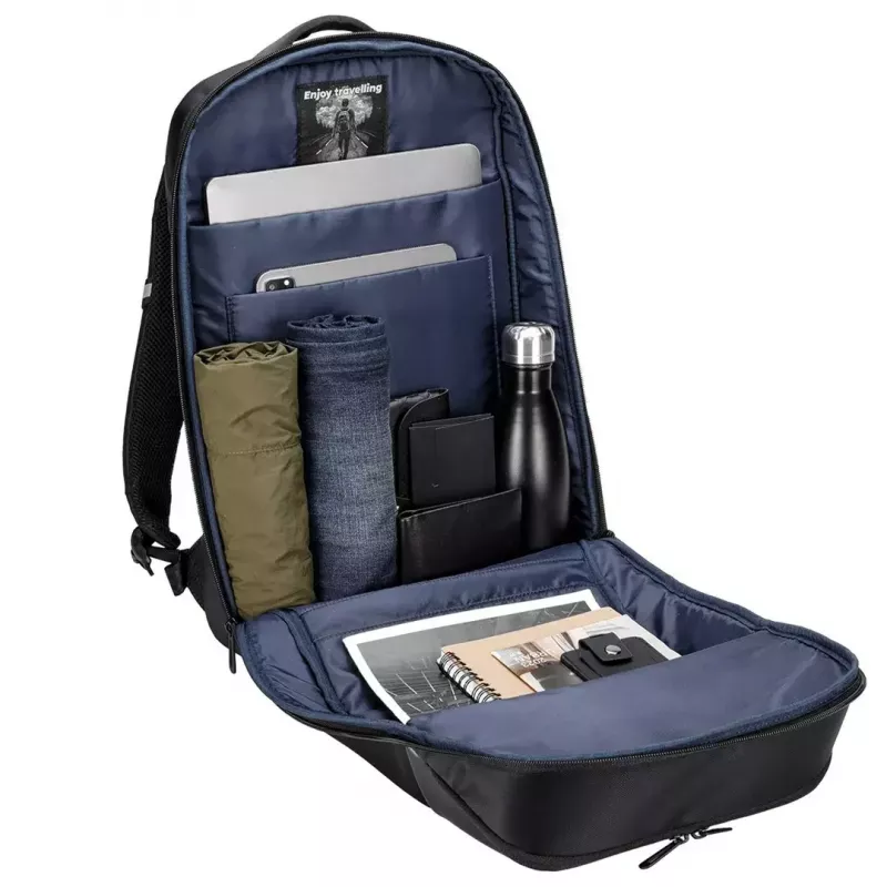 Laptoptasche MODECOM Active 15 PLE‑MC‑ACTIVE‑15 für 15,6-Zoll-Laptops, 8GB RAM (Etikett) — Öko-Leder, schwarz, Reißverschluss, USB-Anschluss