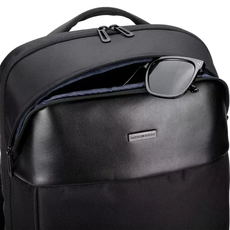 Laptoptasche MODECOM Active 15 PLE‑MC‑ACTIVE‑15 für 15,6-Zoll-Laptops, 8GB RAM (Etikett) — Öko-Leder, schwarz, Reißverschluss, USB-Anschluss