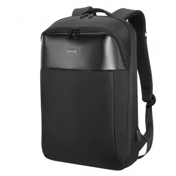 Laptoptasche MODECOM Active 15 PLE‑MC‑ACTIVE‑15 für 15,6-Zoll-Laptops, 8GB RAM (Etikett) — Öko-Leder, schwarz, Reißverschluss, USB-Anschluss