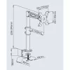 Techy 13-27 Zoll Tischständer für Monitor Mittelarm neigbar ICA-LCD 501BK