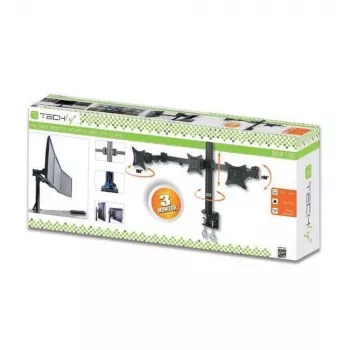 Techly 13-24 Zoll Tischständer für 3 Monitore mit Klemme ICA-LCD 482-T
