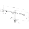 Techly 13-24 Zoll Tischständer für 3 Monitore mit Klemme ICA-LCD 482-T