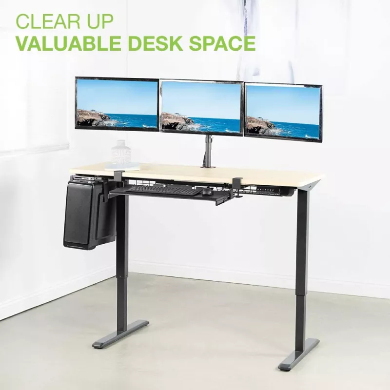 Techly 13-24 Zoll Tischständer für 3 Monitore mit Klemme ICA-LCD 482-T