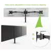 Techly 13-24 Zoll Tischständer für 3 Monitore mit Klemme ICA-LCD 482-T