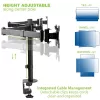 Techly 13-24 Zoll Tischständer für 3 Monitore mit Klemme ICA-LCD 482-T