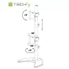 Techly ICA-LCD 2520V Monitorhalterung / Standfuß 68.6 cm (27 Zoll) Schreibtisch Schwarz