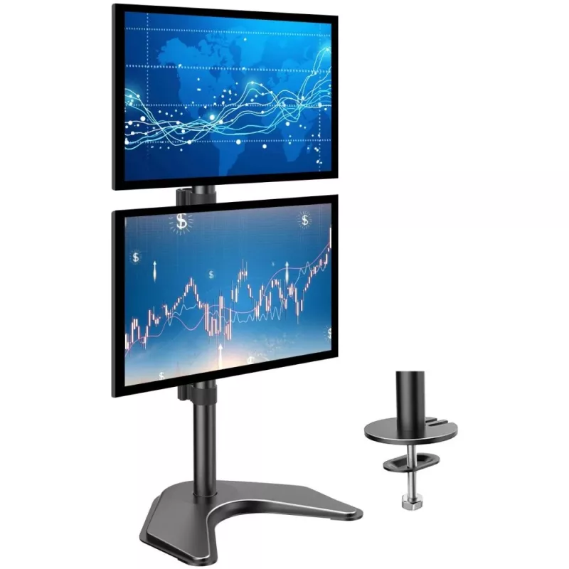 Techly ICA-LCD 2520V Monitorhalterung / Standfuß 68.6 cm (27 Zoll) Schreibtisch Schwarz