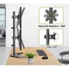 Techly ICA-LCD 2520V Monitorhalterung / Standfuß 68.6 cm (27 Zoll) Schreibtisch Schwarz