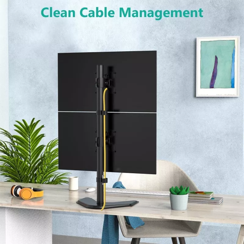 Techly ICA-LCD 2520V Monitorhalterung / Standfuß 68.6 cm (27 Zoll) Schreibtisch Schwarz