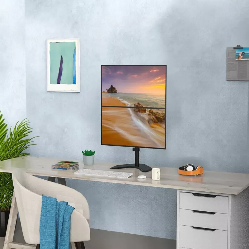 Techly ICA-LCD 2520V Monitorhalterung / Standfuß 68.6 cm (27 Zoll) Schreibtisch Schwarz