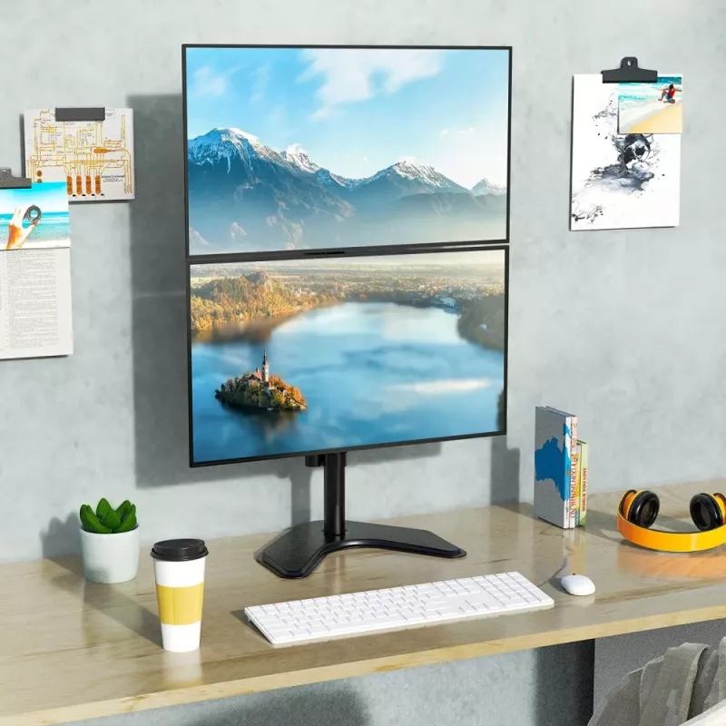 Techly ICA-LCD 2520V Monitorhalterung / Standfuß 68.6 cm (27 Zoll) Schreibtisch Schwarz