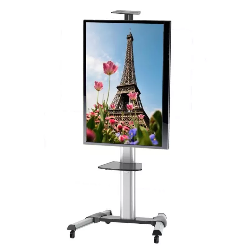Techly Bodenständer Rollwagen für LCD / LED / Plasma 37-70 mit Ablage ” ICA-TR15