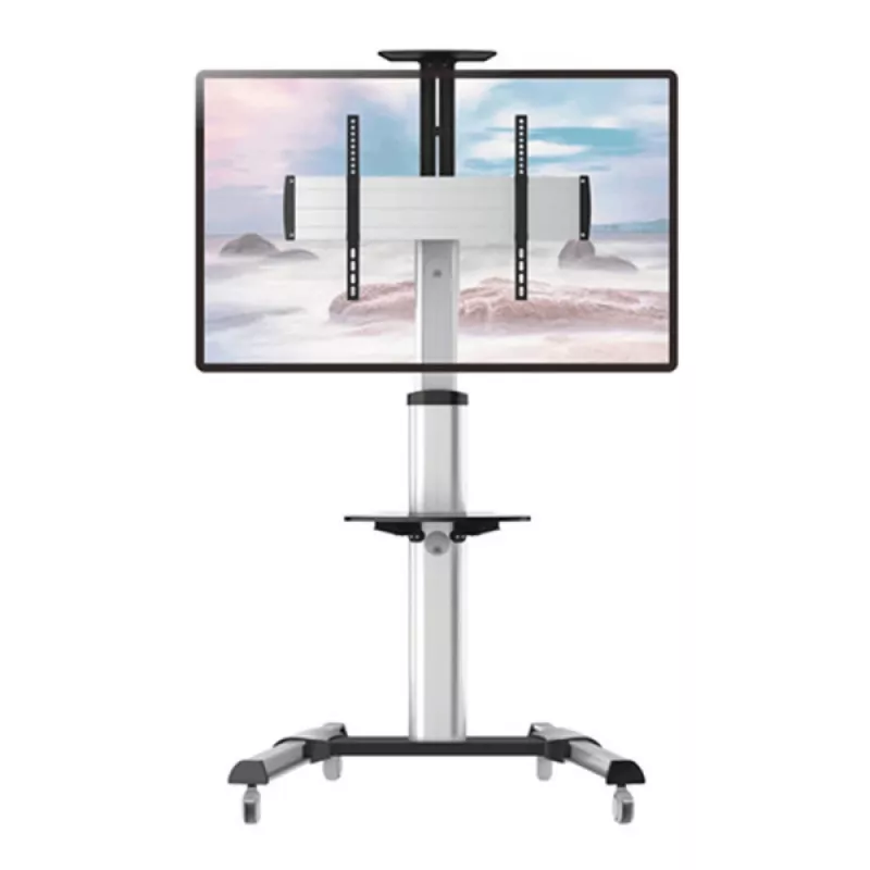 Techly Bodenständer Rollwagen für LCD / LED / Plasma 37-70 mit Ablage ” ICA-TR15