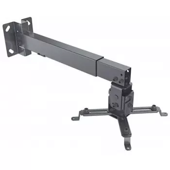 Manhattan Projektorhalterung, Decke oder Wand, neig- und schwenkbar, Höhenbereich: 43-65 cm, max. 20 kg, Schwarz, lebenslange Garantie