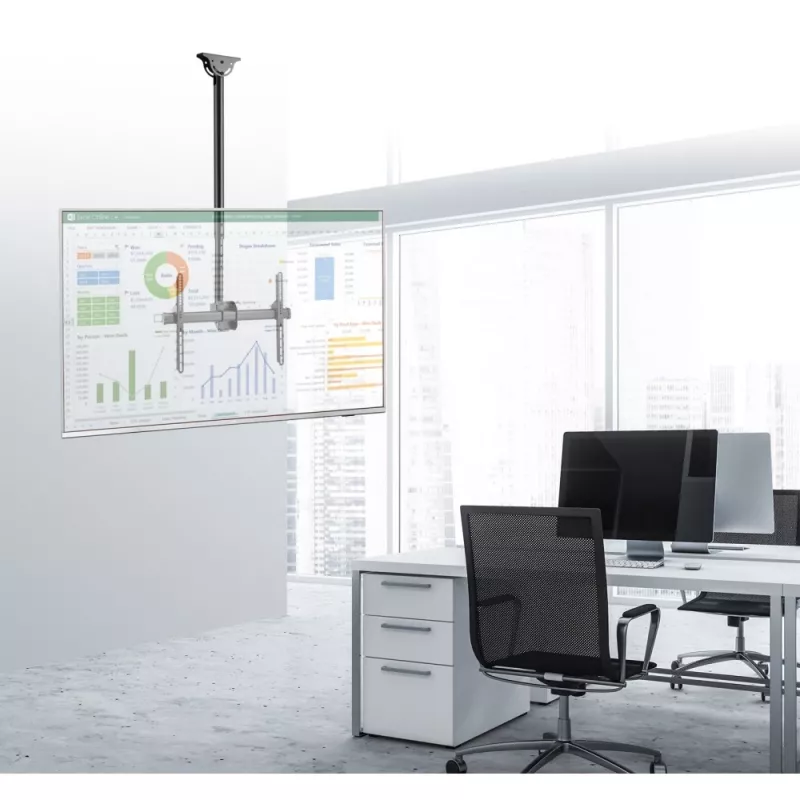 Techly 37-70 Teleskop-Deckenhalterung Universal LED TV LCD-Halterung ICA-CPLB 946S
