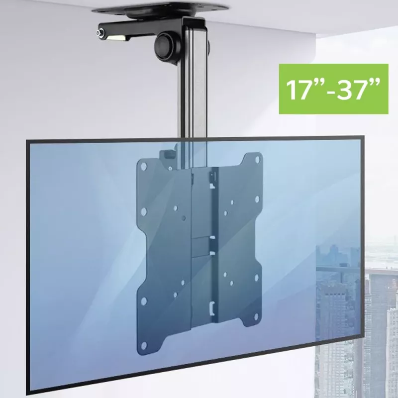 Techly Faltbare einziehbare Deckenhalterung für TV LED/LCD 17 Zoll–37 Zoll Schwarz