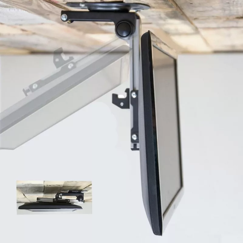 Techly Faltbare einziehbare Deckenhalterung für TV LED/LCD 17 Zoll–37 Zoll Schwarz