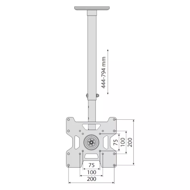 TV-Halterung Techly ICACPLB906 94 cm (37 Zoll) Schwarz