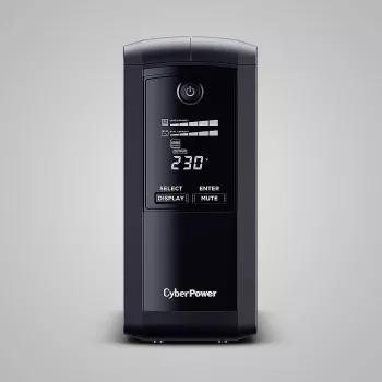 Unterbrechungsfreie Stromversorgung CYBERPOWER Tracer III VP1000ELCD-FR, Line-Interaktiv 1 kVA (550 W), 4x Typ-E-Ausgänge, LCD, USB, RS-232