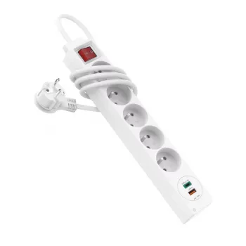 Hama 44133758 Stromverlängerung 1,4 m 5 AC-Steckdosen Innenbereich Weiß