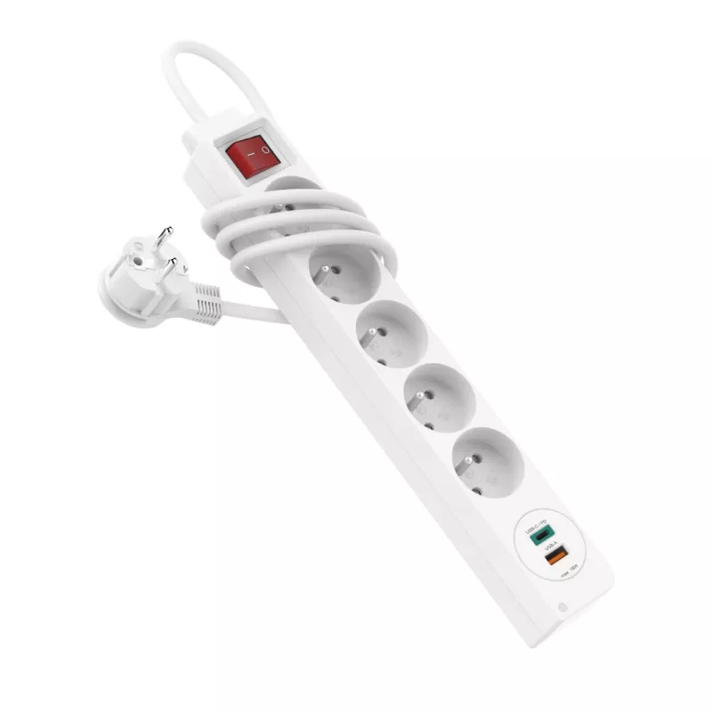 Hama 44133758 Stromverlängerung 1,4 m 5 AC-Steckdosen Innenbereich Weiß