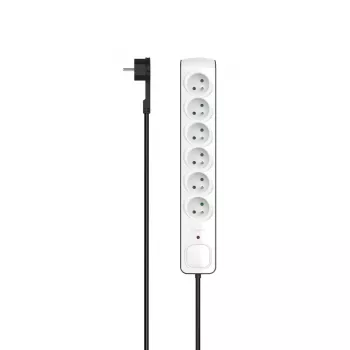 Hama P2223764 Verlängerungsleitung 3 m 6 AC-Steckdose(n) Innenbereich Schwarz, Weiß