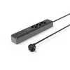 Hama 00223192 Verlängerungskabel 1,4 m 3 AC-Steckdose(n) Innenbereich Schwarz, Grau