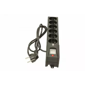 Überspannungsschutz lestar LX 610 G-A – 6 AC-Ausgänge, IEC 320, 1,5 m Kabel, 155 J, 230 V, schwarz