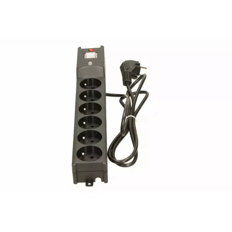 Überspannungsschutz lestar LX 610 G-A – 6 AC-Ausgänge, IEC 320, 1,5 m Kabel, 155 J, 230 V, schwarz