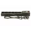 Überspannungsschutz lestar LX 610 G-A – 6 AC-Ausgänge, IEC 320, 1,5 m Kabel, 155 J, 230 V, schwarz