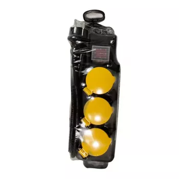 Power Extension LogiLink LPS253 1.5 m 3 AC Outlet Outdoor Schwarz Gelb