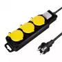 Power Extension LogiLink LPS253 1.5 m 3 AC Outlet Outdoor Schwarz Gelb